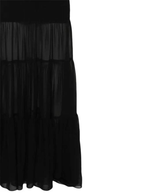 black crepe texture dress ROTATE BIRGERCHR | 112111100BCR10441000